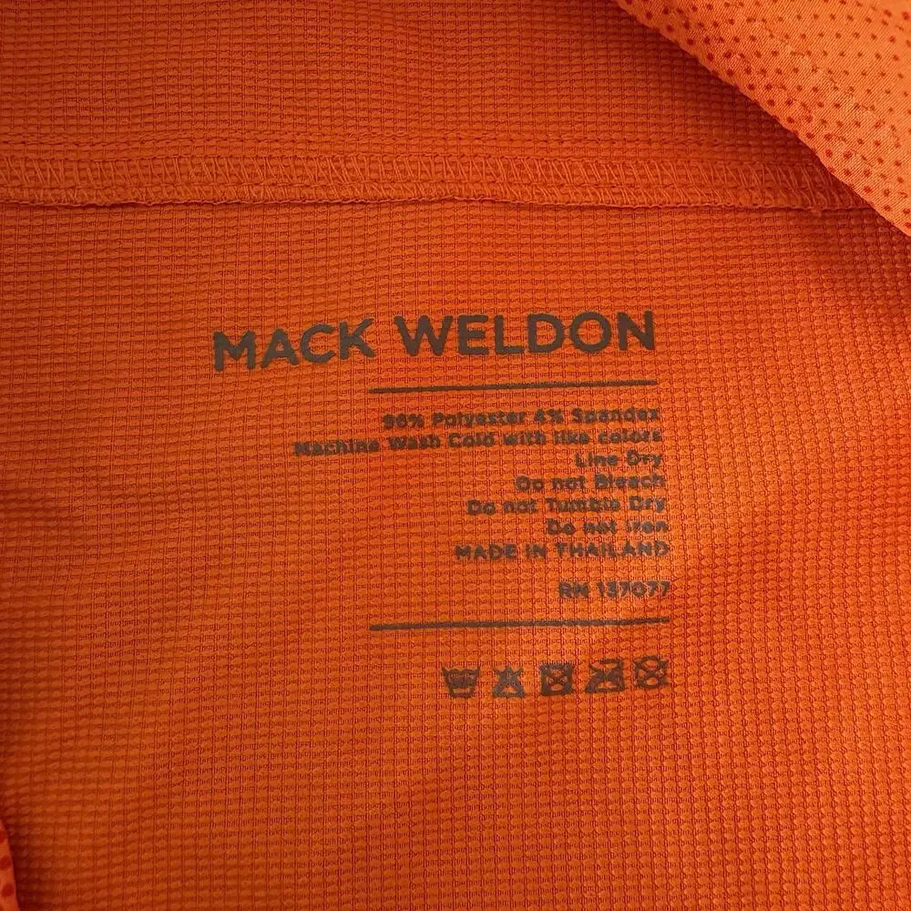 Mack Weldon Board Shorts Mens 33/34 Orange Ombre Unlined Pockets Swim Trunks